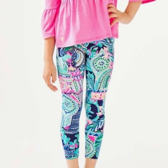 Lilly Pulitzer Other - Lilly Pulitzer Girls Maia Multi Looking Sharp Legging Pants XL (12-14).